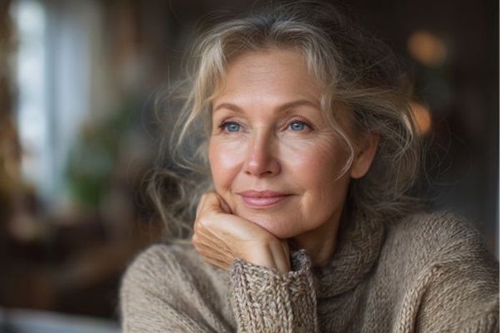 Widowed mother over 50 reflecting and embracing the next chapter of her life