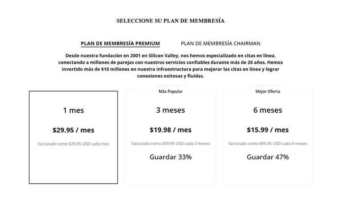 SeniorMatch Precios