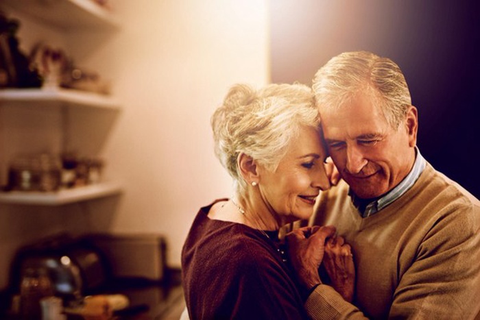 loving old couple