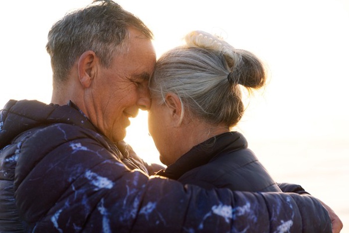 senior couple outdoors