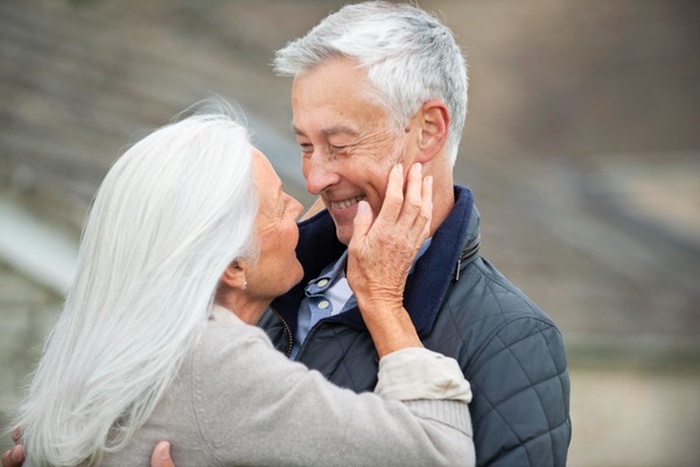 Adorable senior couple
