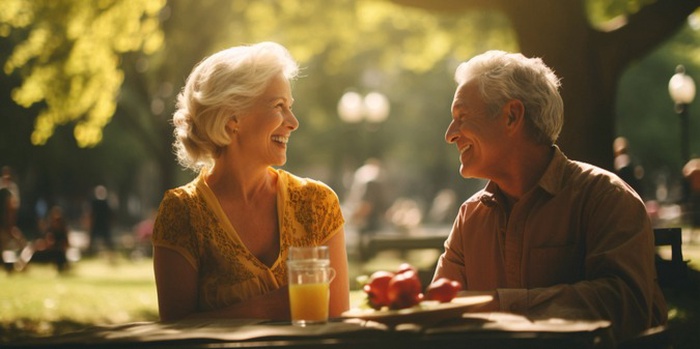 a man chat with a woman
