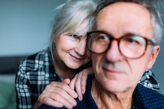 Elderly couple together