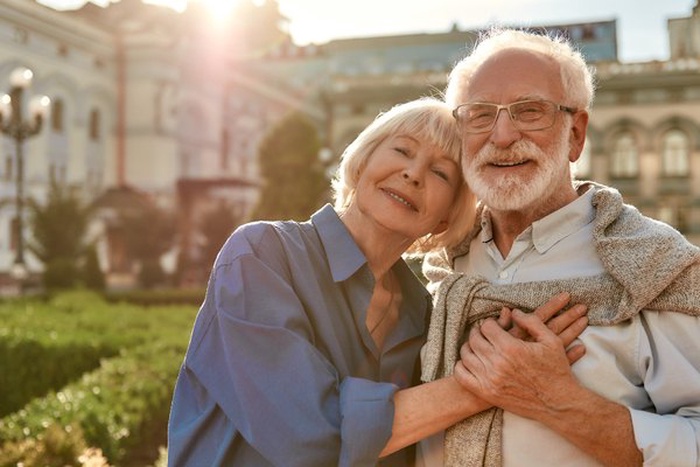 beautiful happy senior couple