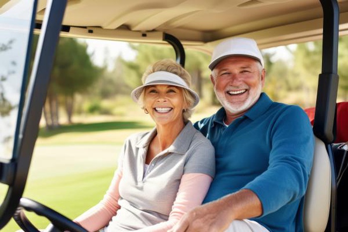 old couple golf dating