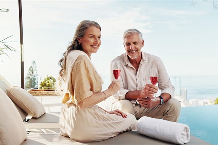 Boyes Hot Springs couple sharing wine
