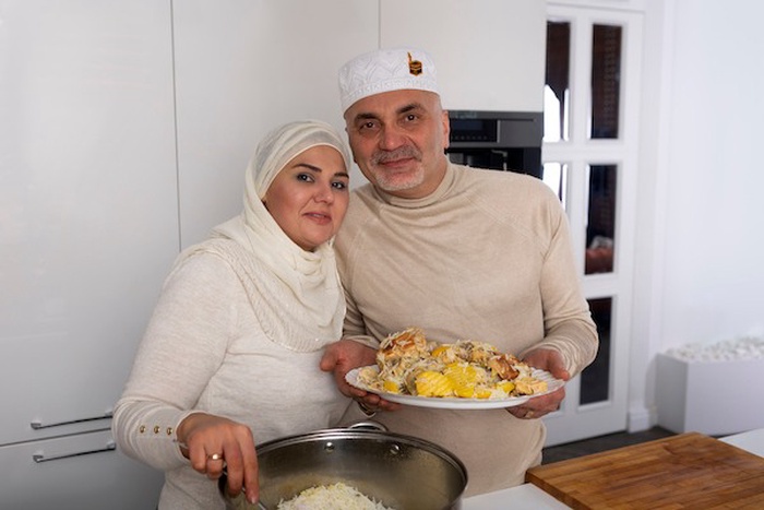 muslim senior couple