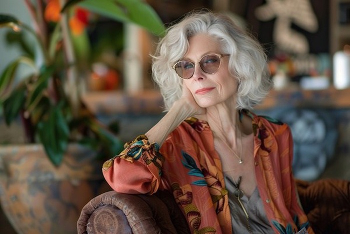 Fashionforward senior woman