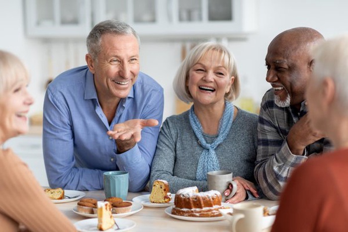 Multiracial group of happy senior people