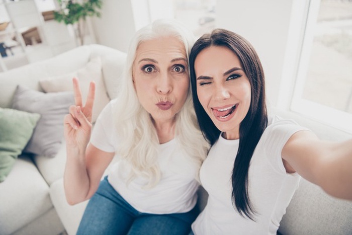 mother and daughter spending time together