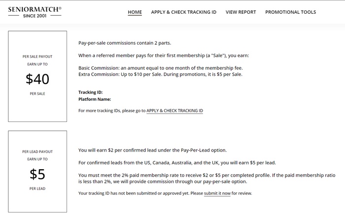 SeniorMatch Affiliate Program