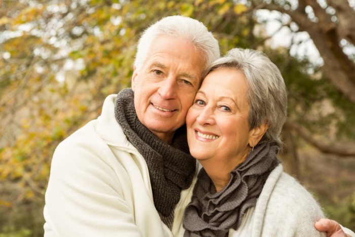 Senior couple in the park