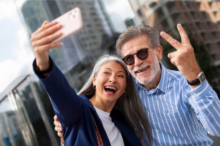 Senior couple spending quality time together