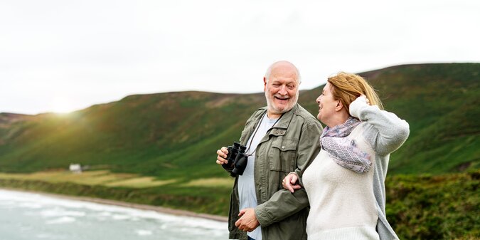 Elderly Caucasian couple man and woman