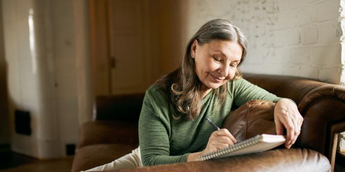 Mature woman beginning a new chapter in life