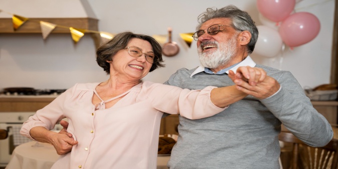 Couple enjoying a meaningful conversation online