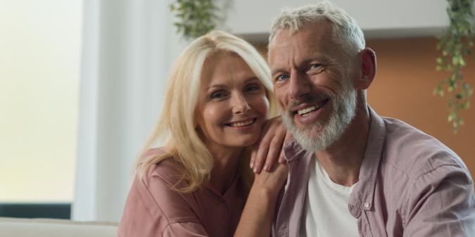 A happy mature couple