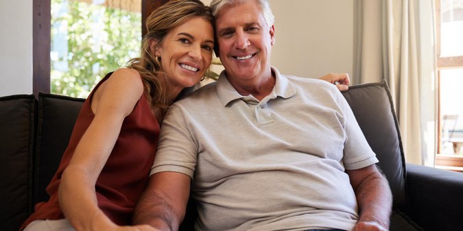 Portrait relax and senior couple