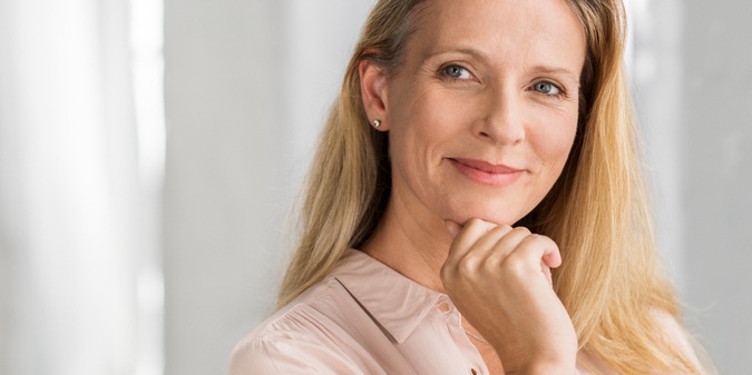 Satisfied mature woman