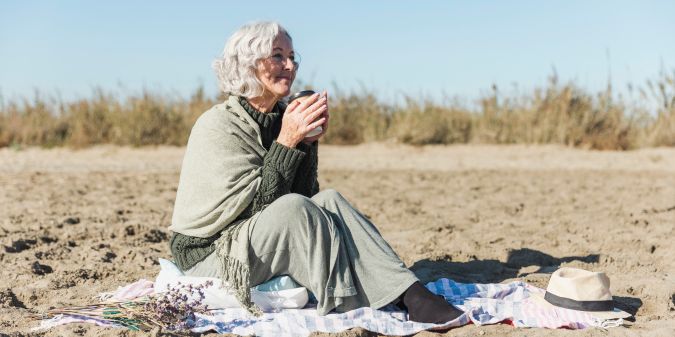 coastal grandmother style mature woman