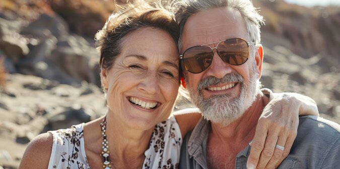 happy mature cuple