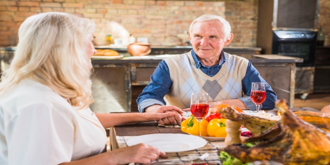 Older adults connecting online through shared values.