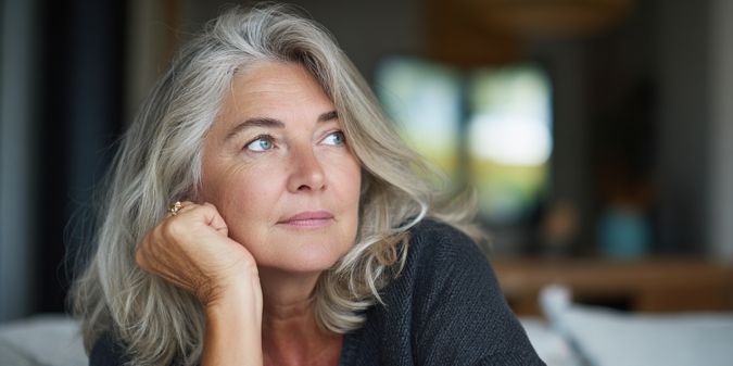 Senior contemplating divorce and retirement decisions.
