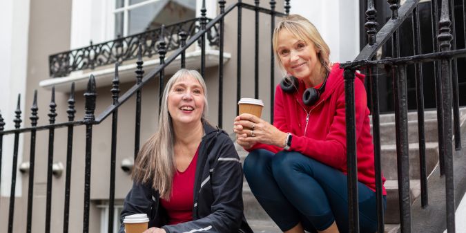 Happy older lesbian couple coming out after 50