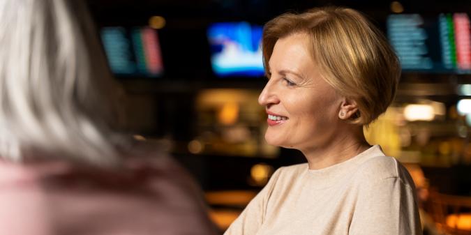 Mature woman reflecting on modern dating